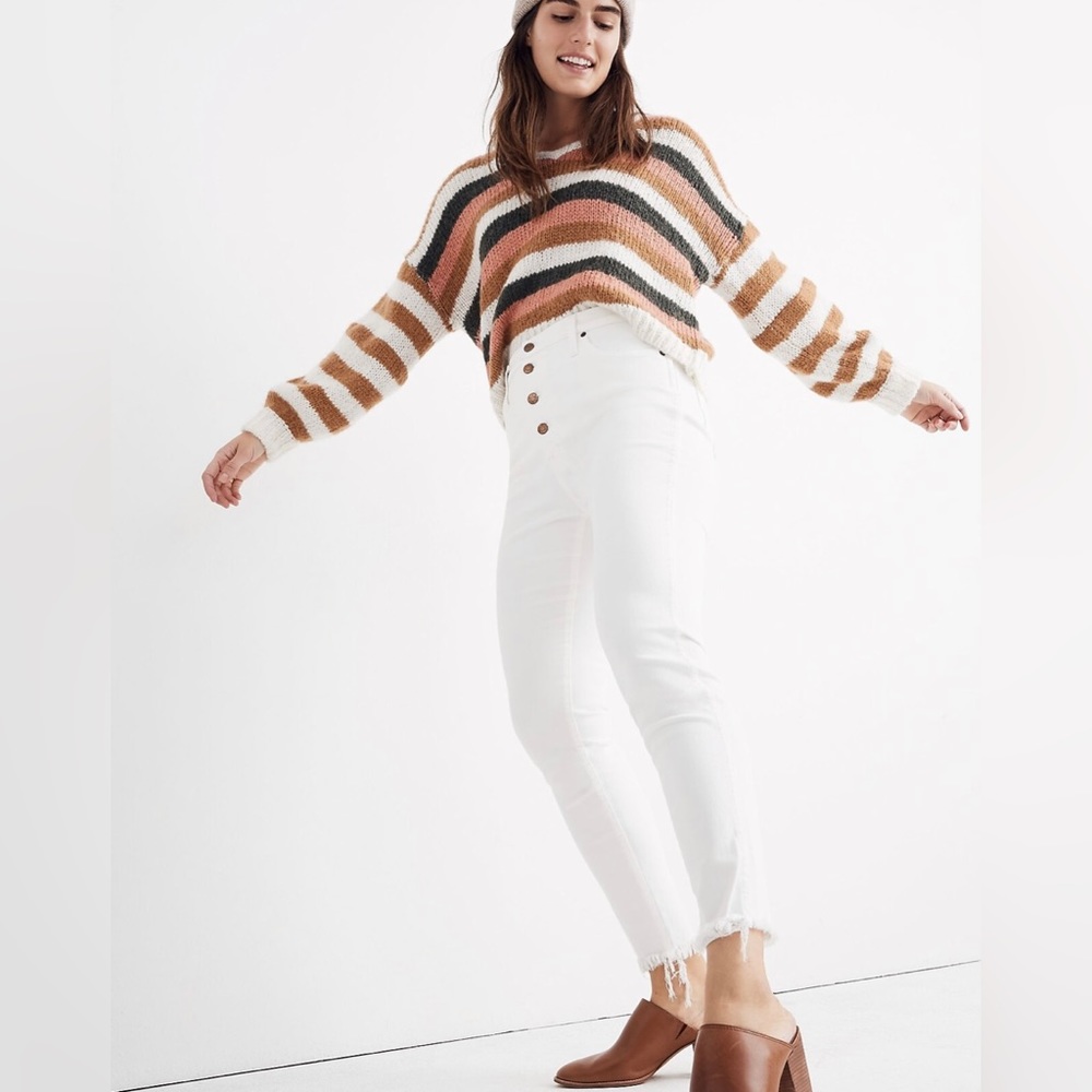 Madewell 10” High-Rise Skinny Crop jeans: Button front edition